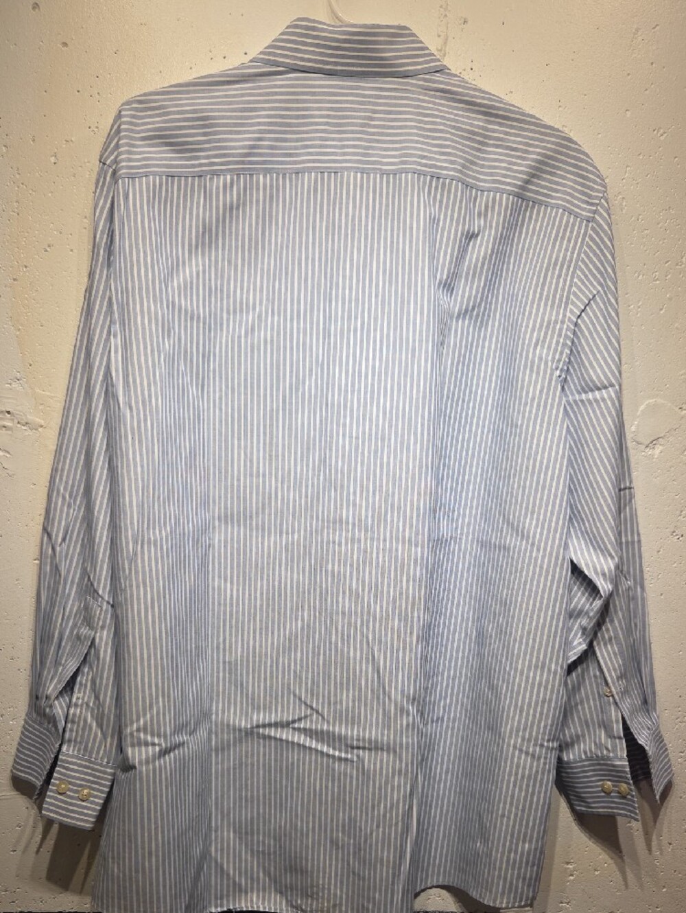Michael Kors Light Blue and White Striped Dress Shirt (17 32/33) - Picture 4 of 4